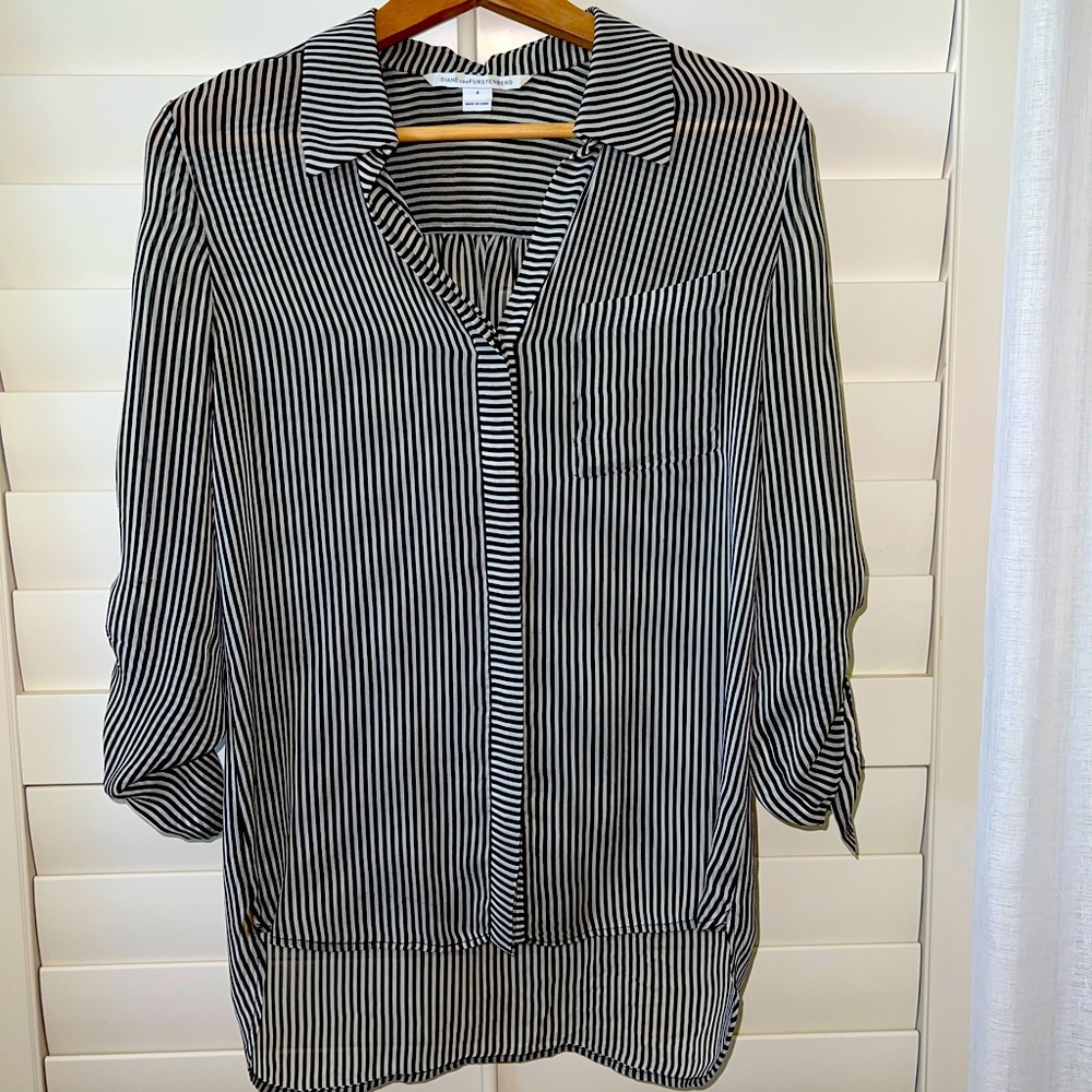 DVF long sleeve button down